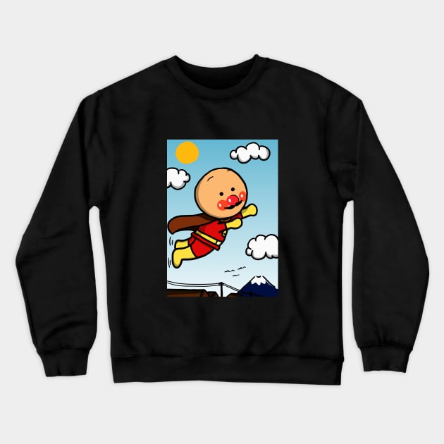 Fly Anpanman Crewneck Sweatshirt by owhalesumi